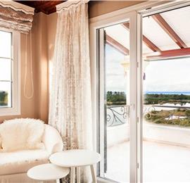 8 Bedroom villa with pool & seaview, near Acharavi, sleeps 16-18